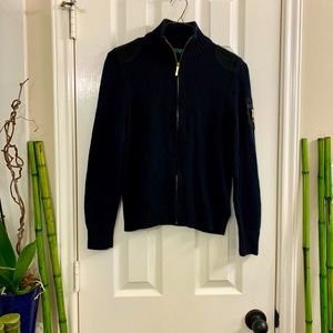 Lauren Ralph Lauren Petite Black Zip Up Sweater